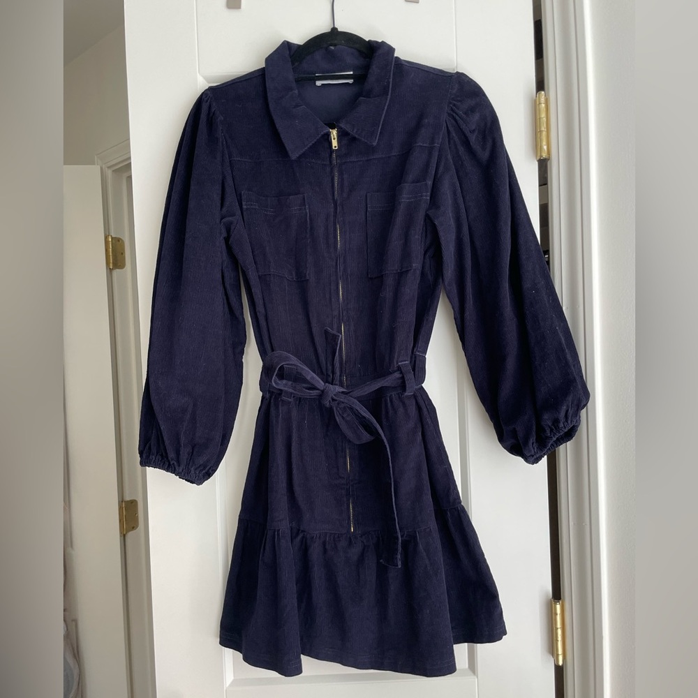 SMITH & QUINN DALLAS DRESS - NAVY CORDUROY